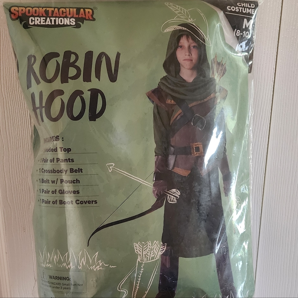 Spooktacular Creations Robin Hood Costume for Kids - Green and Brown